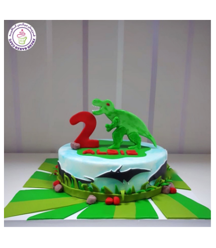 Dinosaur Themed Cake - 2D Cake Topper & Printed Pictures 02