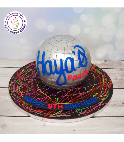 Disco Themed Cake - Disco Ball - 3D Cake 02