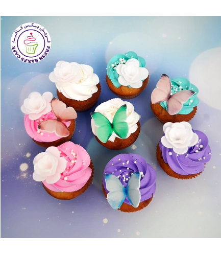 Cupcakes - Butterflies & Flowers