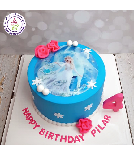 Cake - Picture - Printed Picture - Fondant Cake - Elsa 03