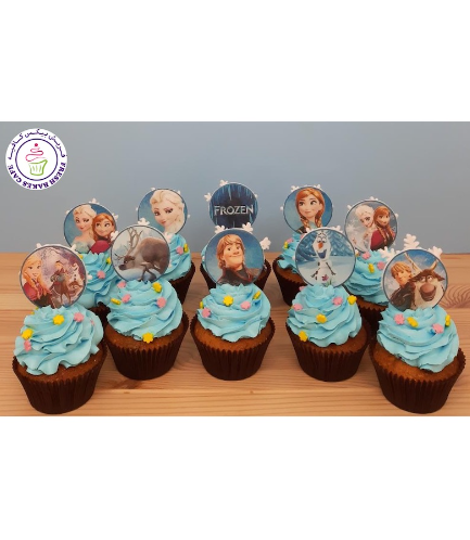Cupcakes - Printed Pictures on Cream 01