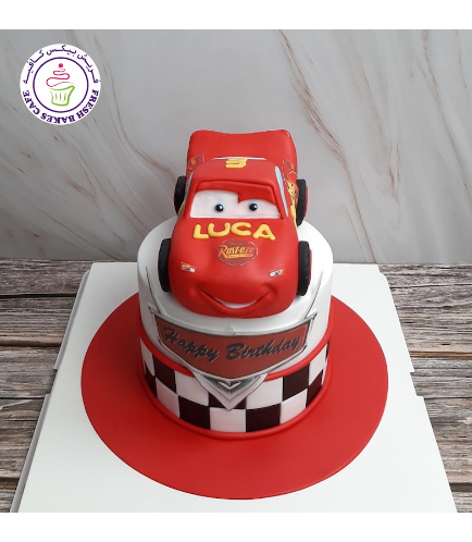 Cake - Lightning McQueen - 3D Cake Topper - 1 Tier 03b