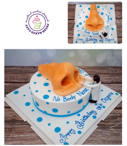 Doctor Themed Cake - Plastic Surgeon - Nose - 3D Cake Topper