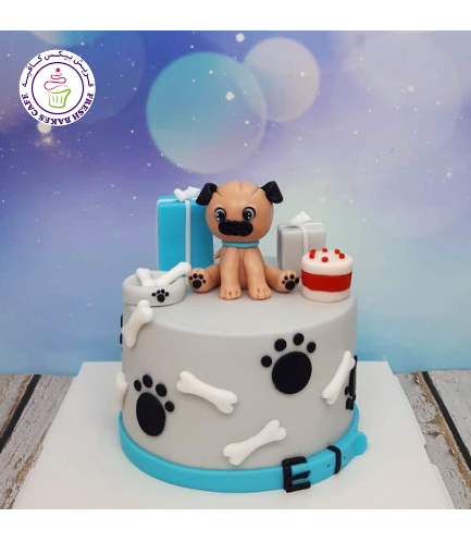Cake - Dog - 3D Cake Topper - Pug 03