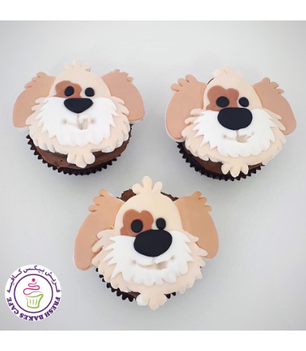 Dog Themed Cupcakes - 2D Fondant Toppers 04