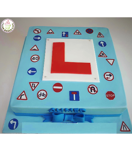 Learner Driver Themed Cake - Printed Pictures 01