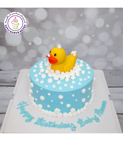 Duck Themed Cake - 3D Cake Topper - Cream Cake