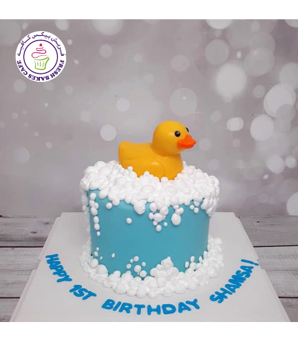 Duck Themed Cake - 3D Cake Topper - Fondant Cake