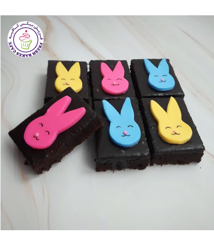 Easter Themed Brownies - Rabbits 01