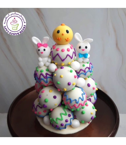 Cake Pops Tower - Rabbits & Chick