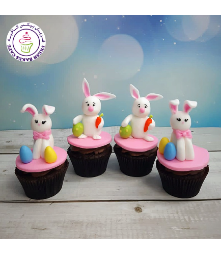 Cupcakes - Rabbits - 3D Toppers 01