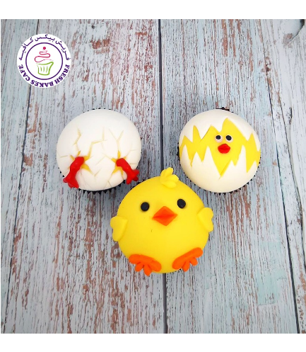 Cupcakes - Chicks - 2D Toppers 02