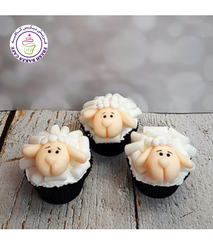 Cupcakes - Sheep - 2D Toppers 02