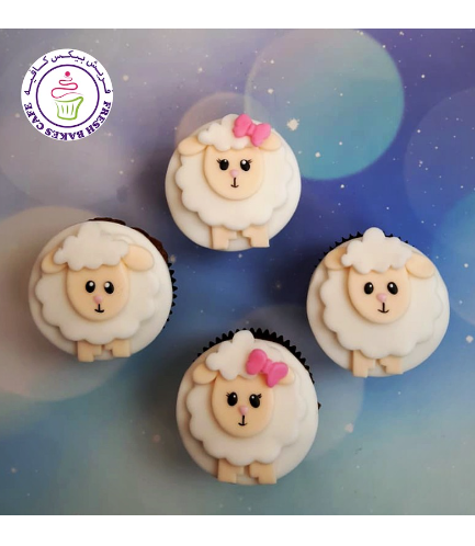 Cupcakes - Sheep - 2D Toppers 04