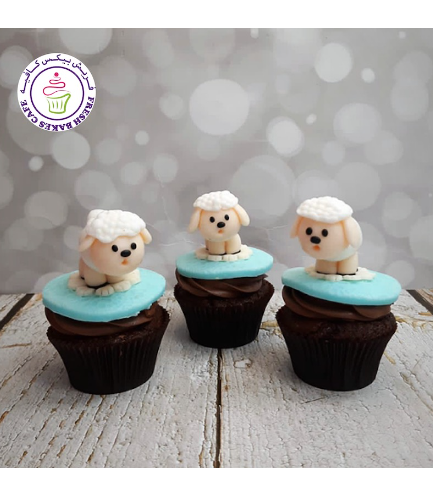 Cupcakes - Sheep - 3D Toppers - Fondant 02