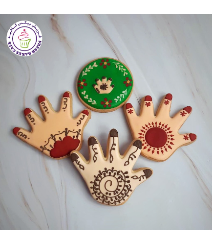 Eid Themed Cookies - Henna Hands 01a