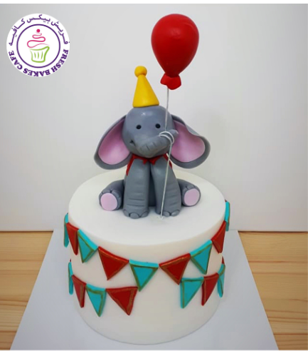 Cake - Party Hat - Elephant - 3D Cake Topper 02