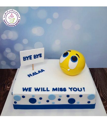 Emoji Themed Cake - 3D Cake Topper - Farewell 02