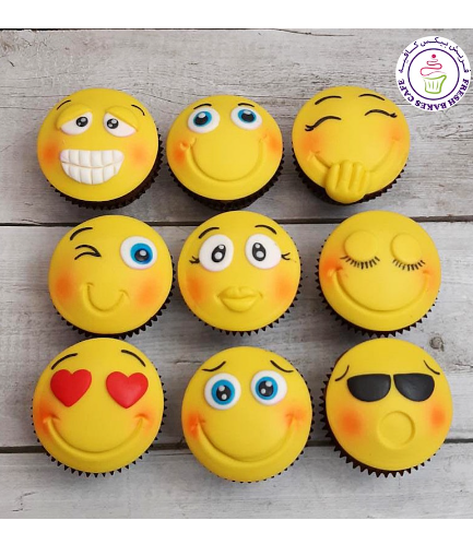Emoji Themed Cupcakes - Fondant Toppers