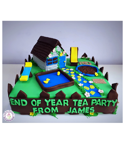 End of Year Tea Party Themed Cake 01a