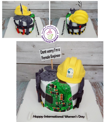 Engineer Themed Cake - Petroleum - 3D Helmet - ADNOC 02