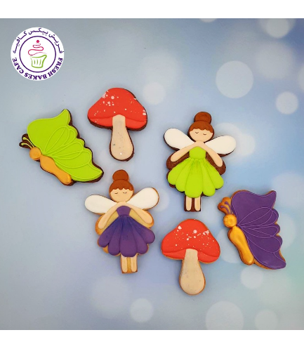 Fairies Themed Cookies - Butterflies, Fairies, & Mushrooms