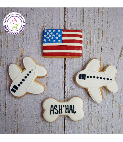 Cookies - Airplane, Flag, & Bone