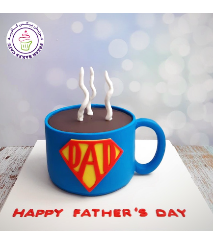 Cake - Mug - 3D Cake - Coffee - Super Dad 01