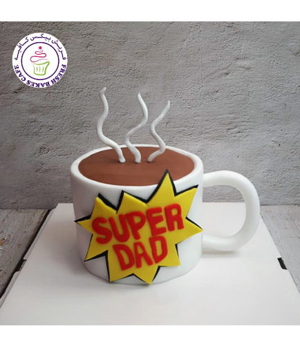 Cake - Mug - 3D Cake - Coffee - Super Dad 02