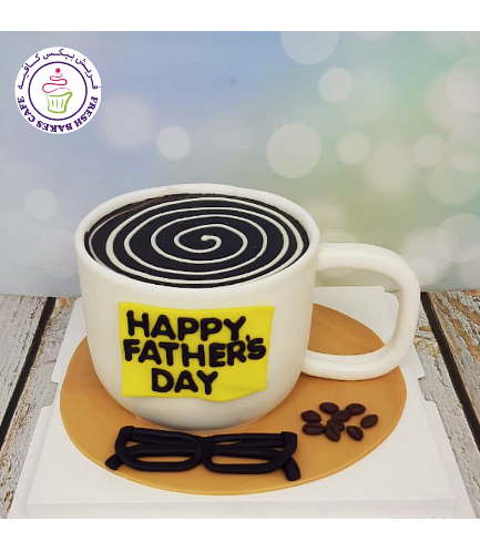 Cake - Mug - 3D Cake - Coffee - Sticky Note & Eyeglasses