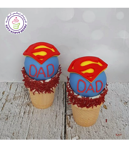 Cone Cake Pops - Super Dad