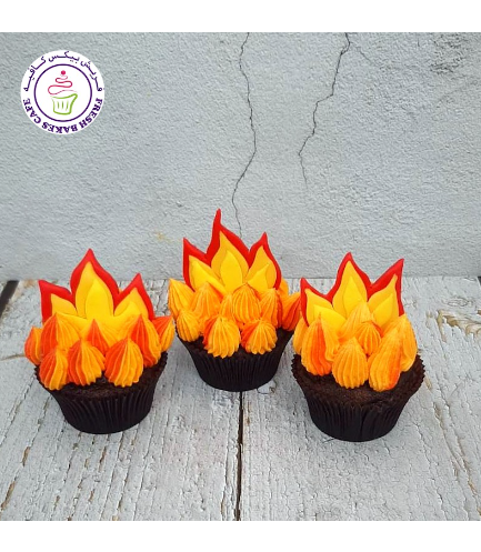 Fire Themed Cupcakes
