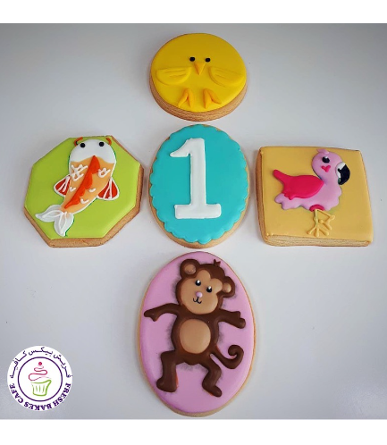 Cookies - Chick, Flamingo, Monkey, & Fish