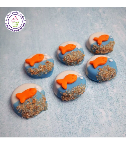 Fish Themed Chocolate Covered Oreos