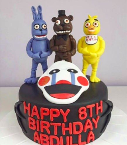Five Nights @ Freddy's Themed Cake