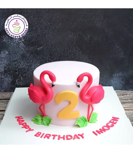 Cake - Flamingo - 2D Cake Toppers - 1 Tier 05