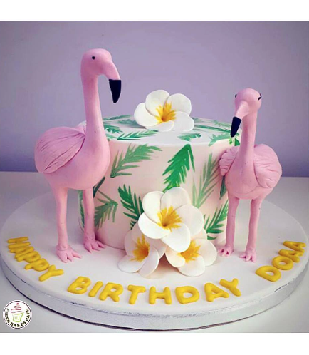 Cake - Flamingo - 3D Cake Toppers - 1 Tier 01