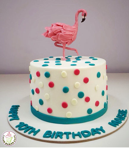 Cake - Flamingo - 3D Cake Topper - 1 Tier 03