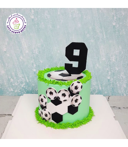 Football Themed Cake - Ball - Printed Pictures