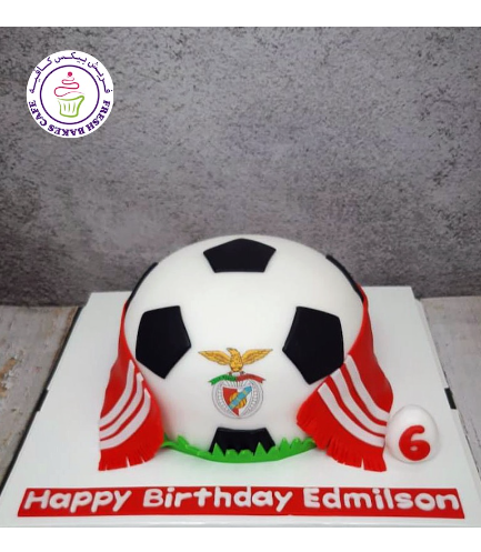 Football Themed Cake - Benfica FC - Ball - 3D Cake