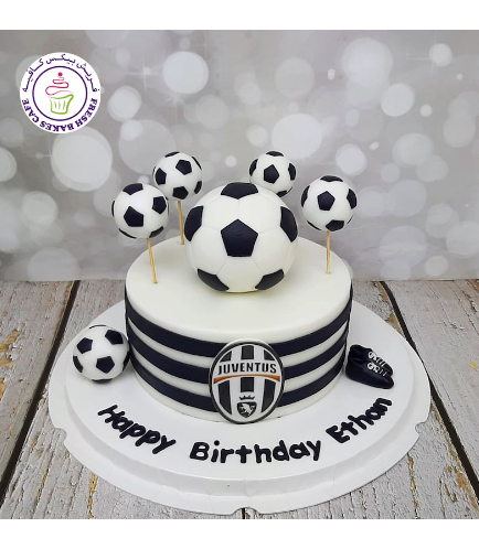 Football Themed Cake - Juventus - Ball - 3D Cake Toppers