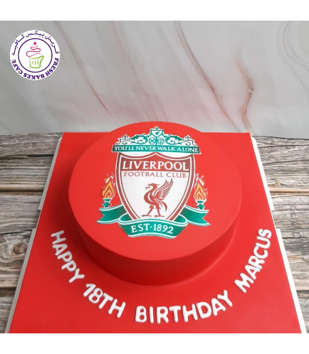 Football Themed Cake - Liverpool - Logo - Printed Picture 02