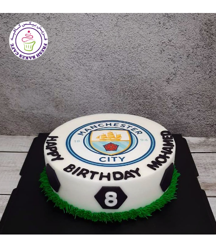 Football Themed Cake - Manchester City - Logo - Printed Picture - Football