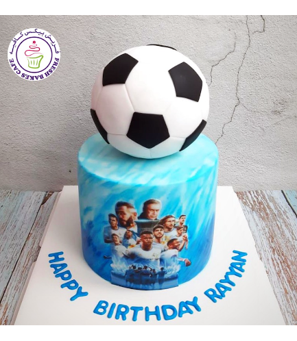 Football Themed Cake - Real Madrid - Ball - 3D Cake Topper - 1 Tier 01