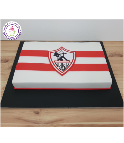 Football Themed Cake - Zamalek SC - Logo - Printed Picture