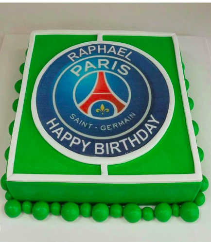 Football Themed Cake - Paris Saint-Germain - Logo - Printed Picture 01