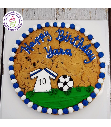 Football Themed Cookie Cake
