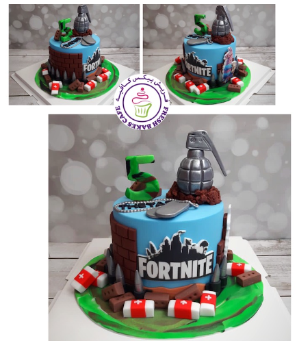 Cake - 3D Cake Toppers - Fondant Cake - 1 Tier 06