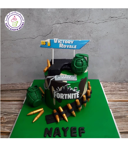 Cake - 3D Cake Toppers - Fondant Cake - Military - 1 Tier 01