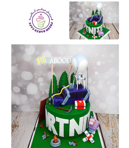 Cake - Battle Bus - 3D Cake Topper - Round Cake - 1 Tier